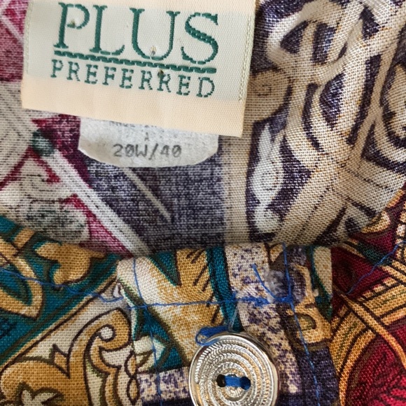 Plus Preferred Multicolor Blouse Size 20W/40 - Picture 8 of 9